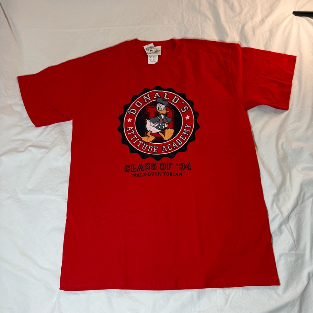 Donald's Attitude Academy Red Graphic Tee - Classic Logo